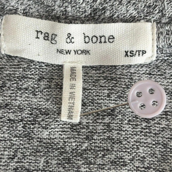 Rag & Bone The Knit Long Sleeve Jersey Tee - Size XS - Picture 6 of 8
